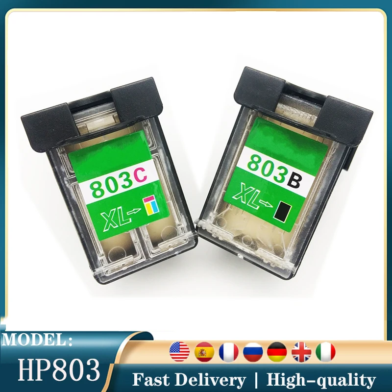 

803XL empty For Refillable Ink Cartridge for Coffee Printer Remanufactured for HP 803BK 803 Deskjet 1110 1112 2130 2132