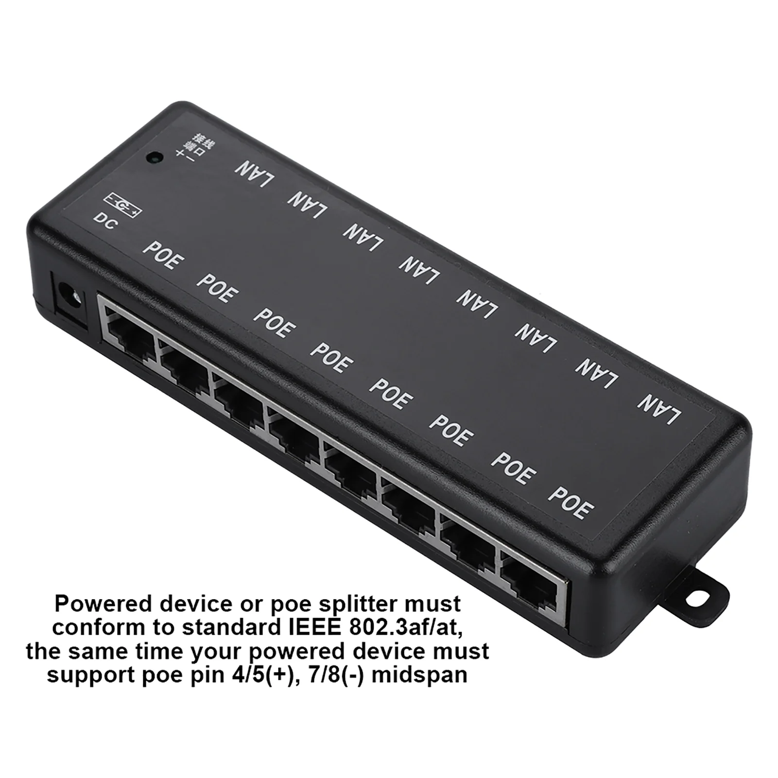 ZK30 DC12V‐48V 8 интерфейсов Пассивный адаптер PoE Power Over Ethernet Модуль питания POE Инжектор