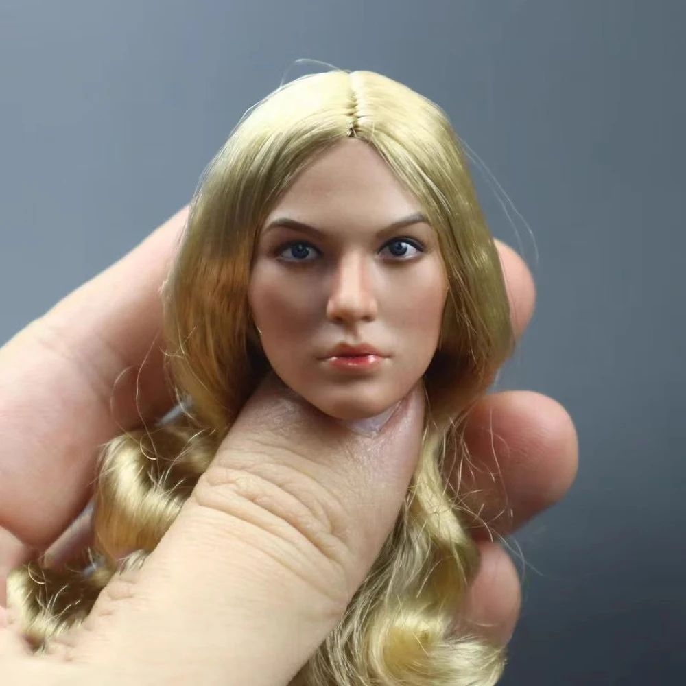 Venda quente 1/6th brinquedos modelo feminino russo menina cabeça esculpir escultura com acessórios de cabelo longo para 12 "boneca figura cena componente