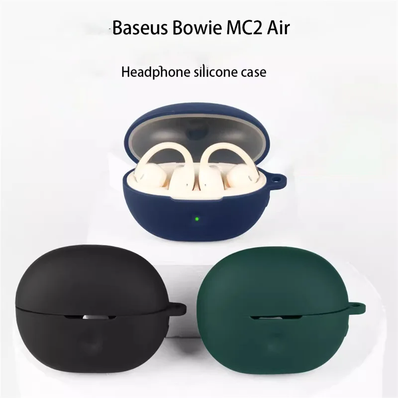 Skinlee For Baseus Bowie MC2 Air Case Solid Color Liquid Silicone Shockproof Cover For Baseus Bowie MC2 Air Back Casing