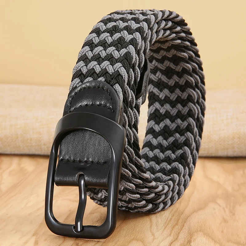 Woven Belt for Jeans, Unisex Elastic Stretch