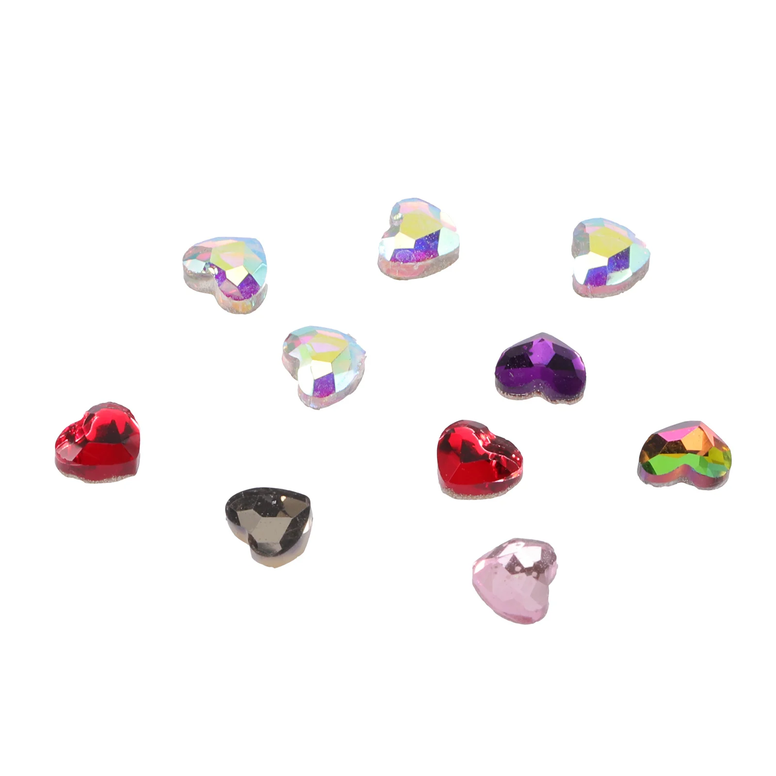 10 pçs coração cristal dente gemas decorativas dentes jóias para mulheres chá de panela boate festa de aniversário moda