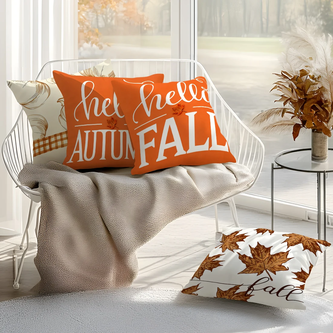 

Thanksgiving Pumpkin Pillowcase Printed Polyester 45x45cm Throw Pillowcover Decorative Sofa Cushion Pillowslip Home Decor