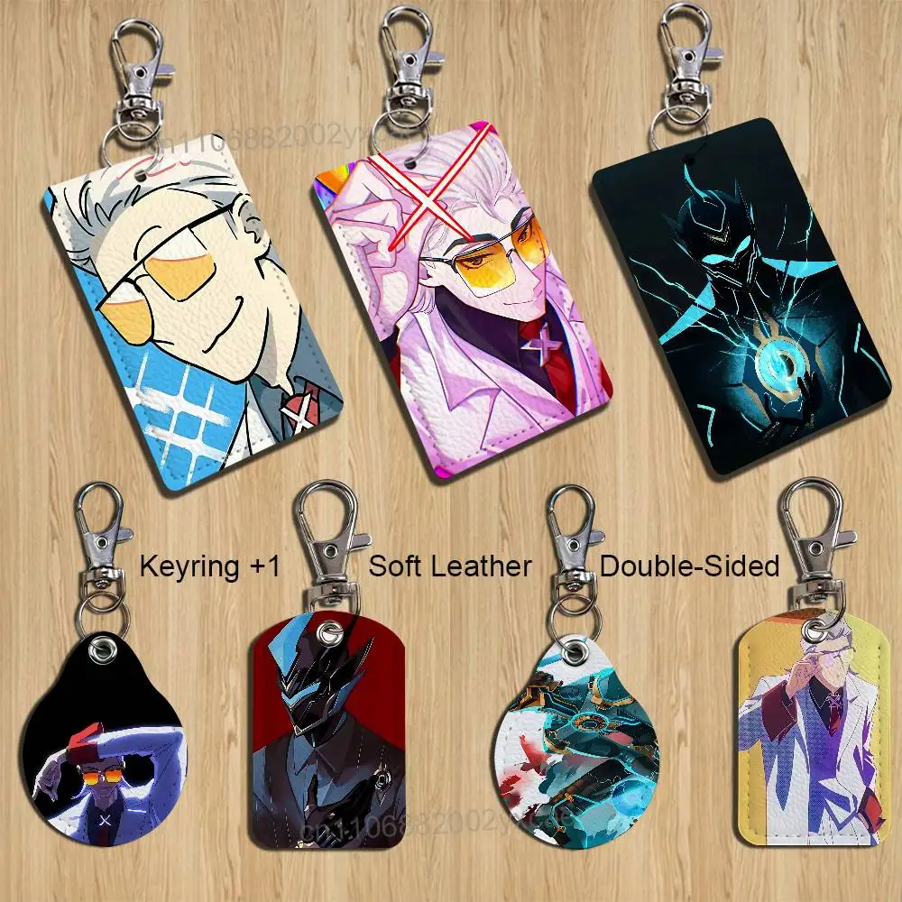Porte-clés carte E-Soul style Mecha Hero X, motif dessin animé chanteur anime, pendentif tendance, porte-carte d'identité, porte-carte de bus, mignon pour adulte