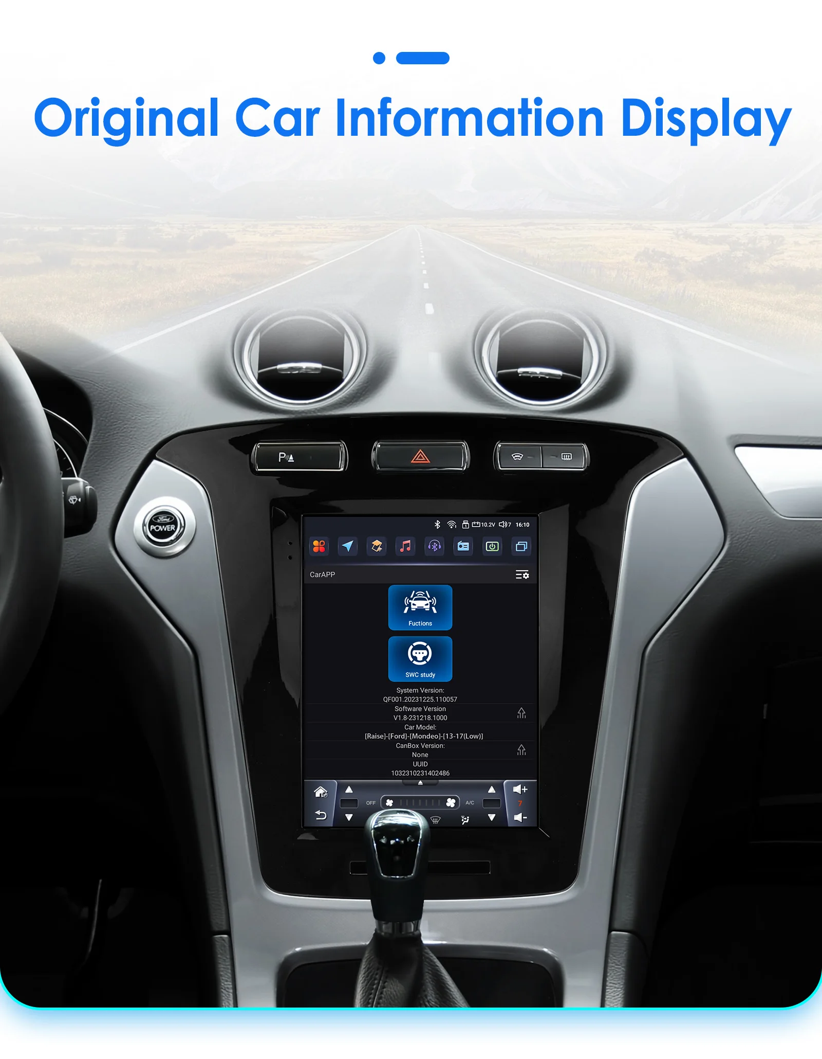 Hizpo 9.7 inch Android 14 For Ford Mondeo Mk4 Galaxy A/C 2007-2010 Car Radio Multimedia Video Player GPS 4G Wireless Carplay DSP