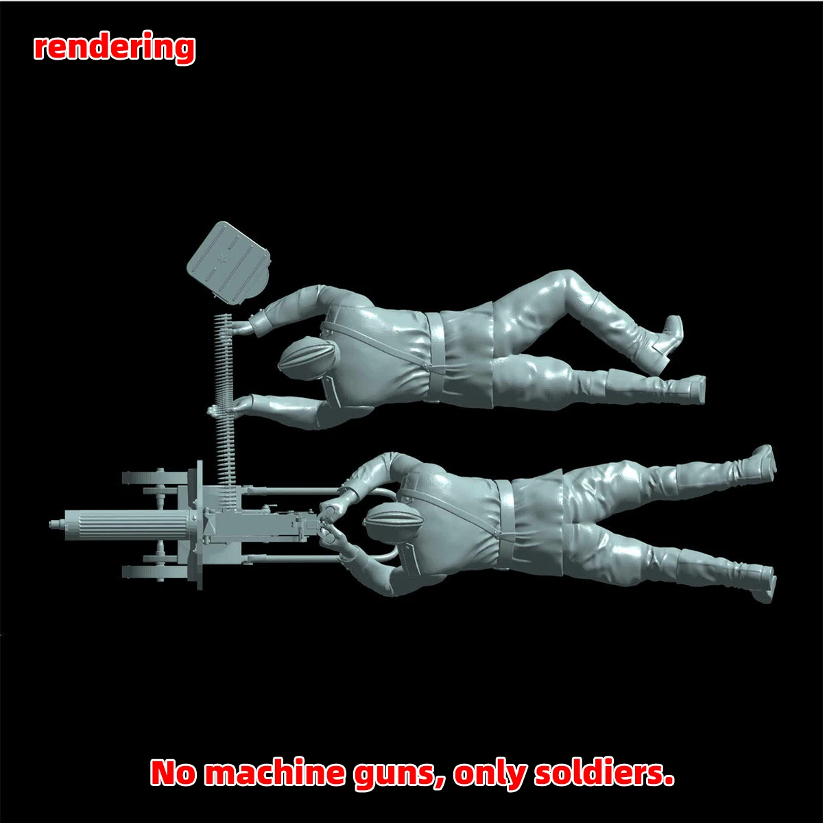 1/35 1/48 1/72 Modellbausatz 3D-Harz Miniatur-Soldatenfiguren Diorama Unbemalte Sowjetische Maxim-Kanonenbedienende DIY – Detail 6