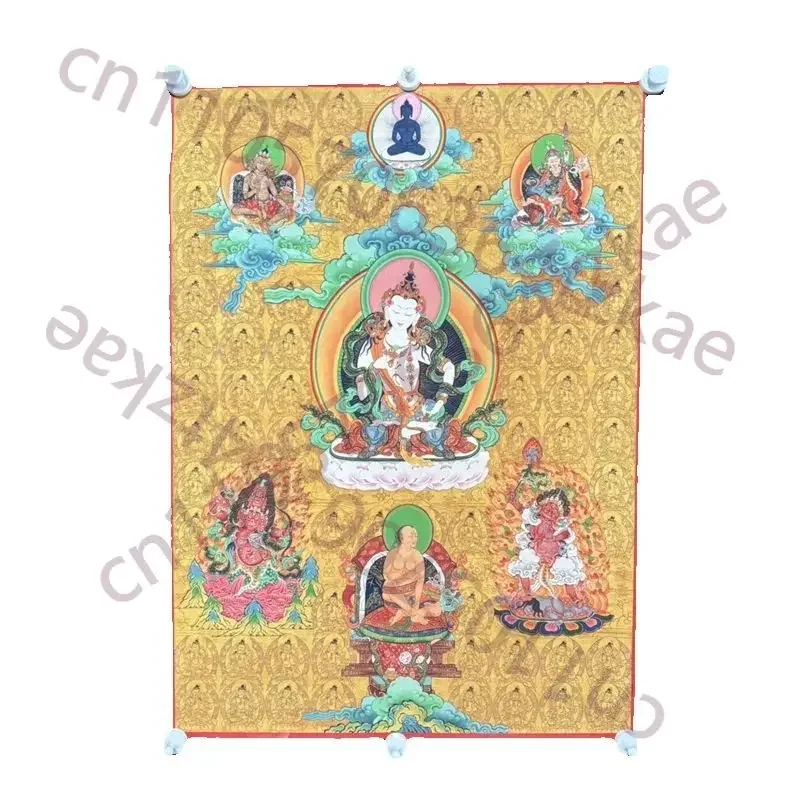 Tibetan Buddhism Vajrasattva Dorje Sempa Silk Tangka Fine Art - Handmade Old Buddhist Wall Hanging Decorations for Home Decor