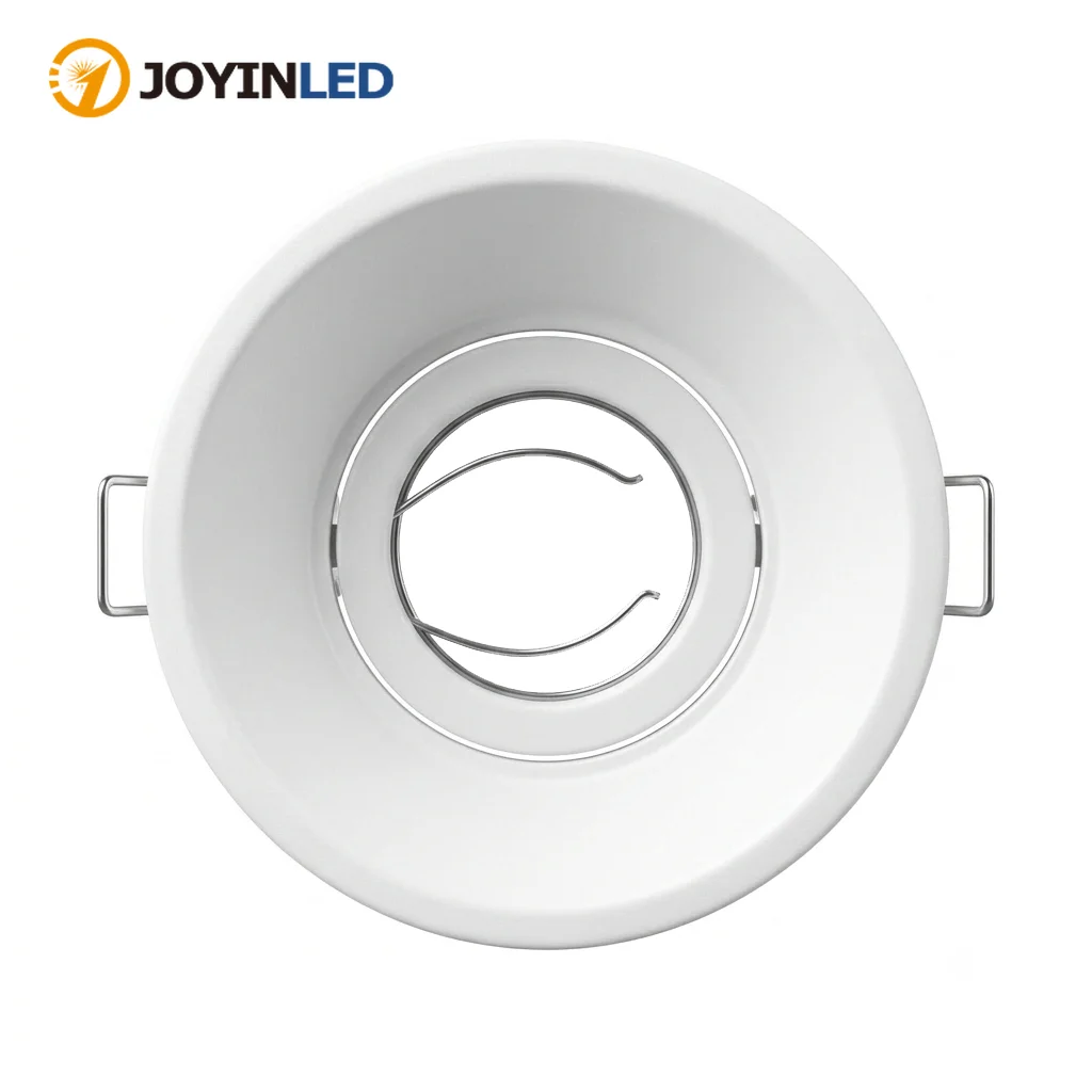 JOYINLED Round Square Recessed Ceiling Downlight GU10 MR16 LED Spotlight Frame Adjustable Fixture Light Fitting, Modern Lighting