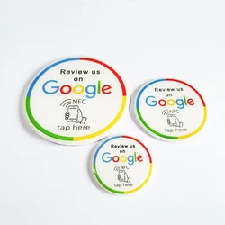 Pegatina de epoxi NFC, etiqueta adhesiva de epoxi, enlace emergente a Google, revisión de Google