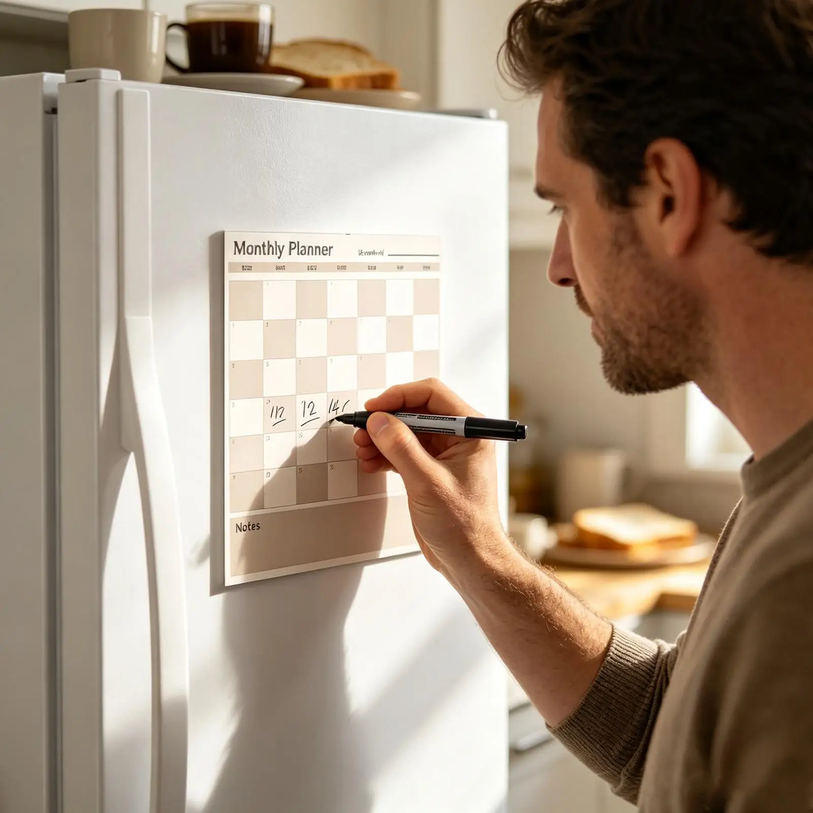 Calendar For Fridge Dry Erase Planning Board Magnetic Message Calendar For Home Apartment School Classroom Dormitory Kitchen