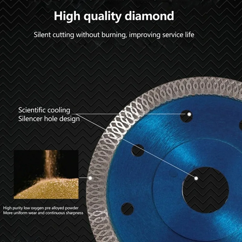 105/115/125mm Turbo Diamond Saw Blade Dry Cutting Disc for Granite Marble Stoneware Ceramic Sharp Durable Efficient Cutting Tool