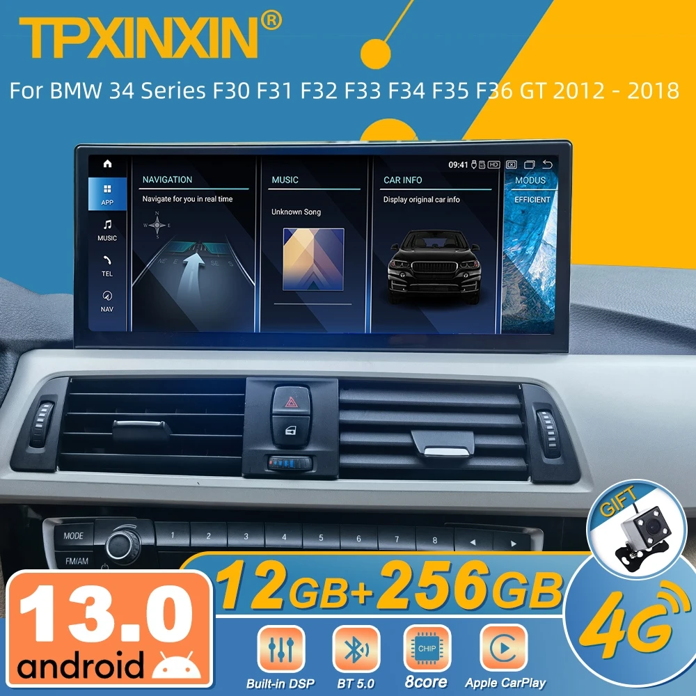 UltraThin 12.3'' Screen For BMW 34 Series F30 F31 F32 F33 F34 F35 F36 GT 2012 - 2018 Android Car Radio Multimedia Player Carplay