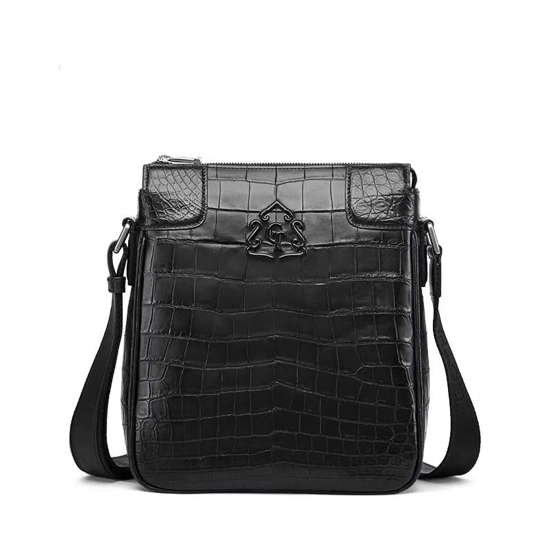 gete Import  Crocodile skin  Men bag  single Shoulder bag  Crossbody bag  Men Crocodile bag  commerce Leisure  Korean version