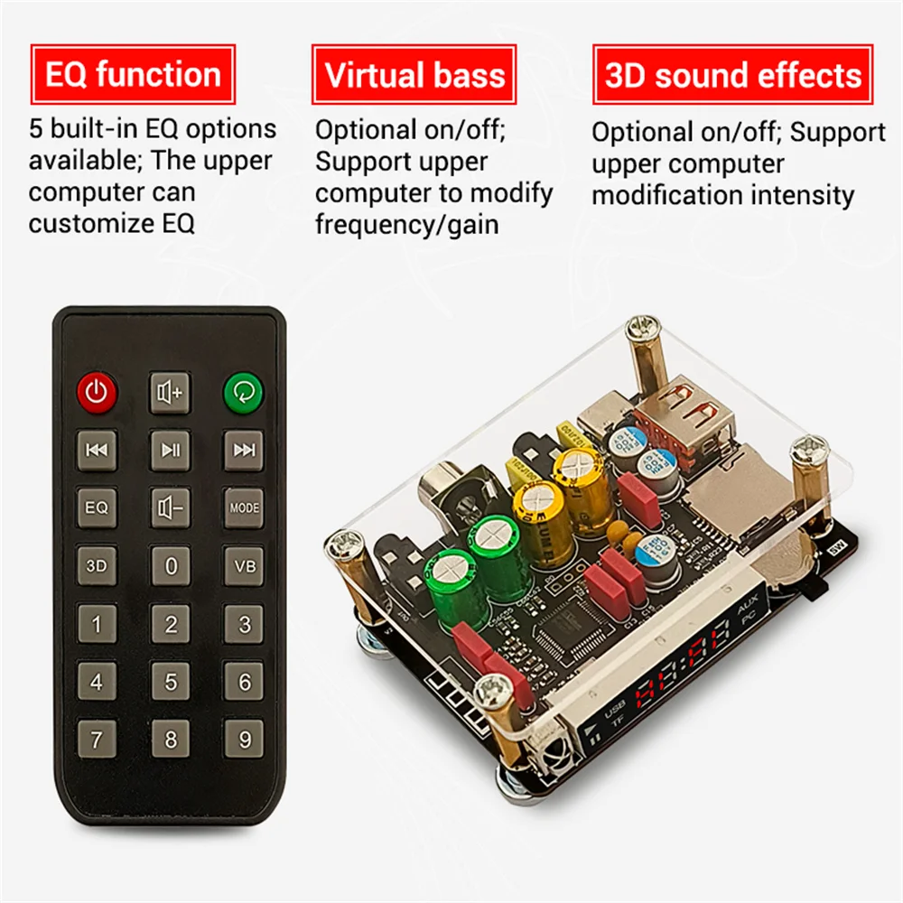 DAM K1 bezstratna gorączka Bluetooth USB karta dźwiękowa koncentryczna karta dekodująca TF wzmacniacz mocy front-end DSP tuning