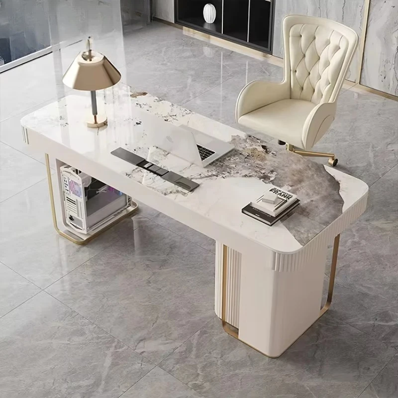 مكتب دراسة عالي الجودة بتصميم عصري على الطراز الإيطالي مصنوع من الخشب الصلب ومكتب كمبيوتر مكتبي للاستخدام المنزلي