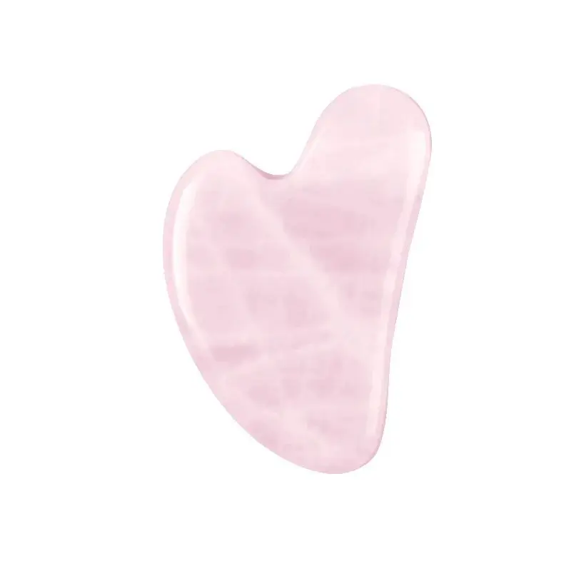 Jade Roller Gua Sha Board Heart-Shaped Fingers Natural Pink Green Crystal Jade Quartz Gua Sha Board Face Massage Tools