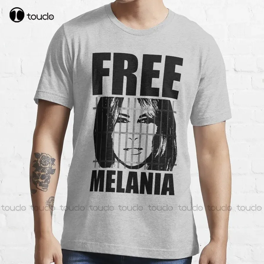 

Трендовая футболка Free Melania, белая классическая рубашка для мужчин, забавная художественная уличная футболка с героями мультфильмов, футболки с цифровой печатью, подарок на заказ