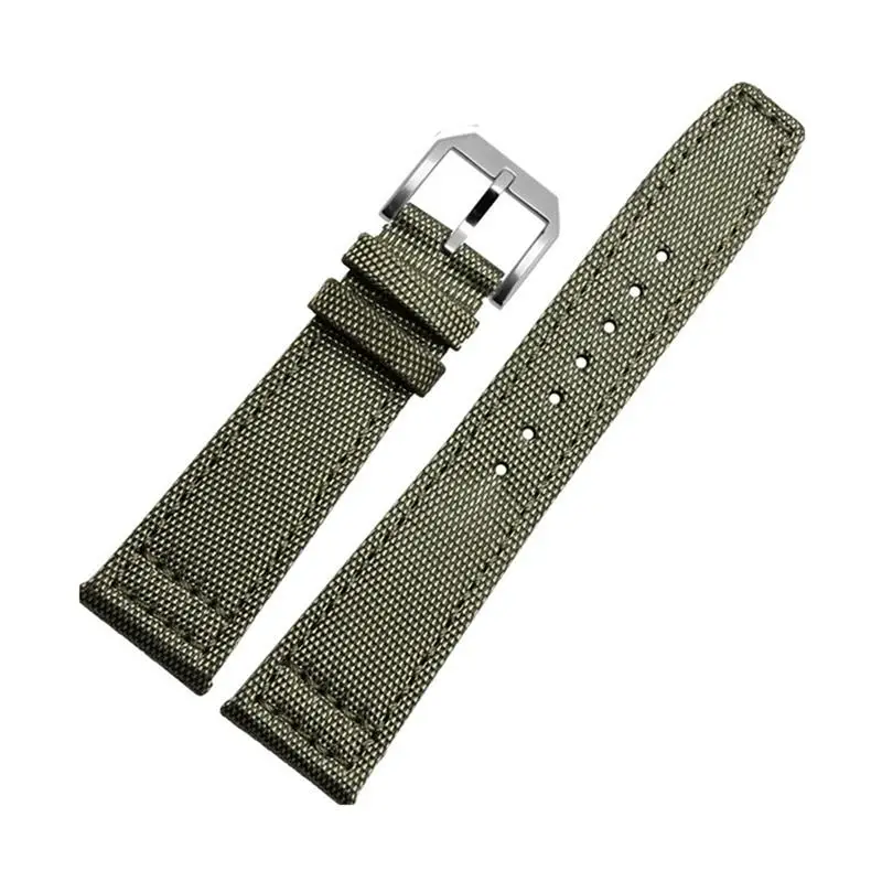 

SCHIK 20mm Watch Straps for IWC Pilot Portuguese Portofino Nylon Canvas Watch Bands Green Blue Gray Black Watchbands Straps