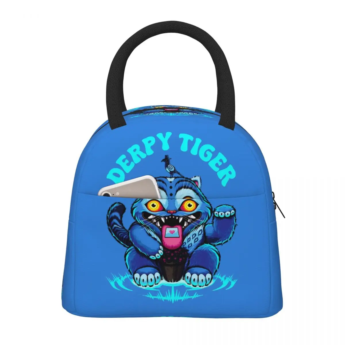 

KPop Demon Hunters Huntrix Tiger Derpy Product Insulated Lunch Bags For Storage Food Boxes Portable Cooler Thermal Lunch Boxes