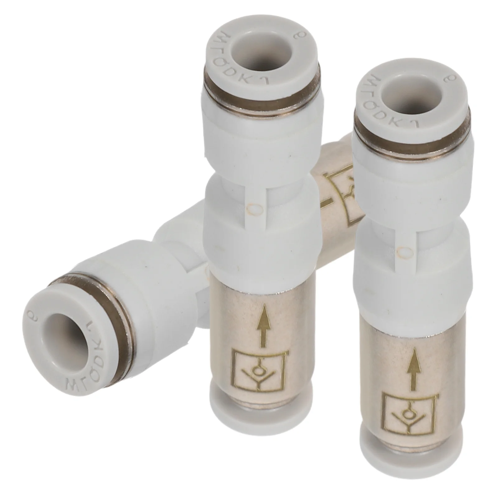 

3 Pcs Straight-through One-way Valve for Trachea Fuel Abs Stainless Steel