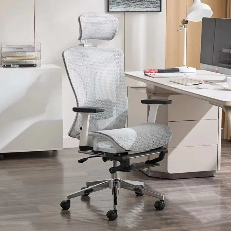 comfortable home computer study chair with waist protection Modern rotating lift boss chair fabric material