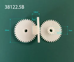 38122B 38122.5B 0.5M Gear OD=20mm Z38+ Z12 Double Plastic Roller Gears Toy Accessories 10PCS/LOT