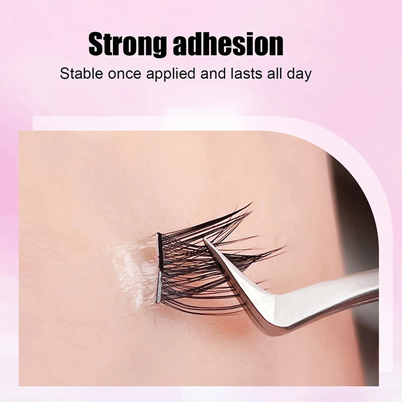 Reutilizável Self-Adhesive Eyelash Glue Strip, cílios postiços Extensão Lashes, Hypoallergenic Makeup Tools, sem cola, 56pcs por caixa