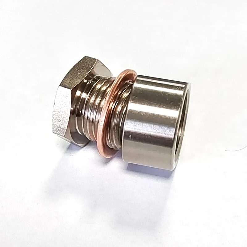 Steel O2 Oxygen Sensor Steel Weld Bung 18 x 1.5 Plug And Nut With Gasket