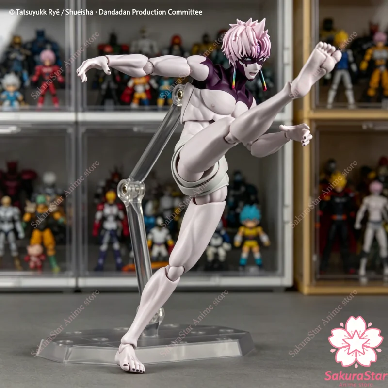 

【In Stock】Dandadan Enjoji Jin Transformed Version Action Figure Kaiyodo Revoltech Articulated Model Collectible Toy