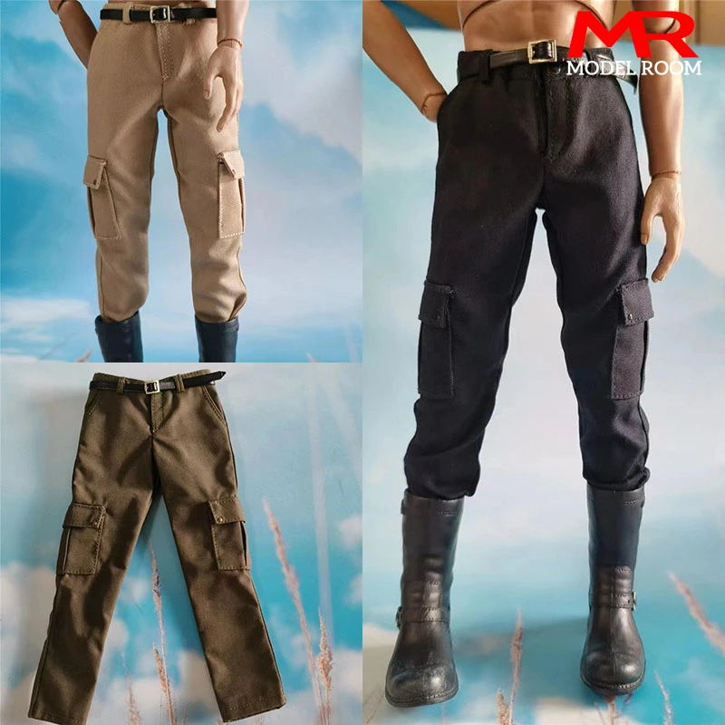 1/6 Scale Male Combat Pants Fashion Casual Straight Trousers Clothes Model Fit 12'' Soldier Action Figure Body Dolls