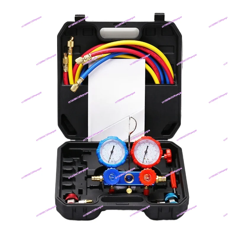 Suitable for R134a, R22a, R410a refrigerant pressure dual gauge valve group, automotive air conditioning fluoride pressure gauge