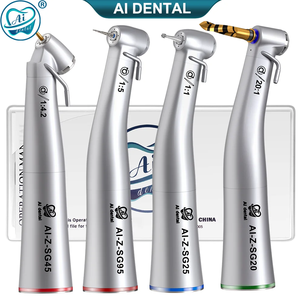 

Dental Implant Non-Optic Series Low Speed 1:1/1:4.2/1:5/20:1 Electric Contra Angle External Water Spray Surgical Handpiece