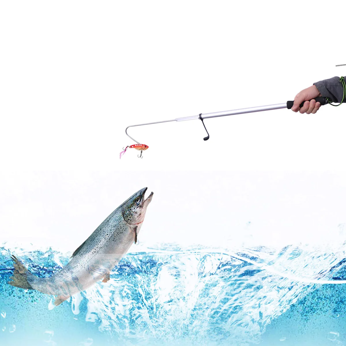 

120 Cm Telescopic Fish Hook Fishing Hooks Accessories Stainless Steel