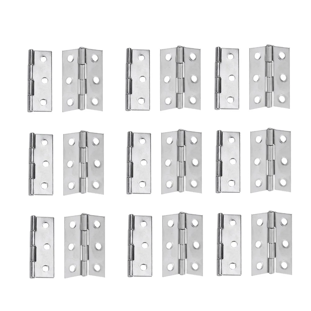 

20pcs Stainless Steel Hinges Heavy Duty Concealed Door Furniture Smooth Closing Durable Anti Rust Home Hardware