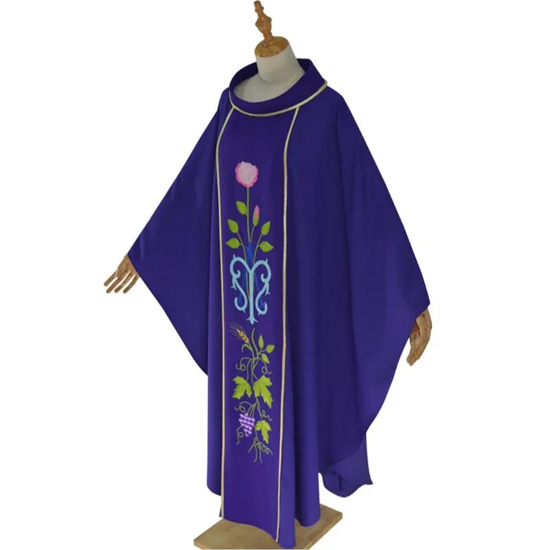 

Chasuble Purple Red Green White Clergy Robe Catholic Vestments Pastors Costume Christian Liturgical Churches Priest Uniform