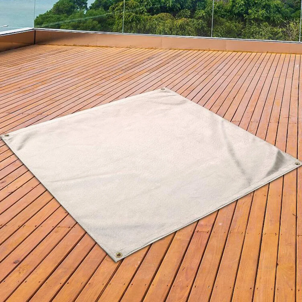 1 قطعة بطانية حريق قسط الألياف الزجاجية حصيرة معزولة للحرارة لشواية شواء مقاومة للهب حماية الأرضية تحت شواية الغاز الشواء