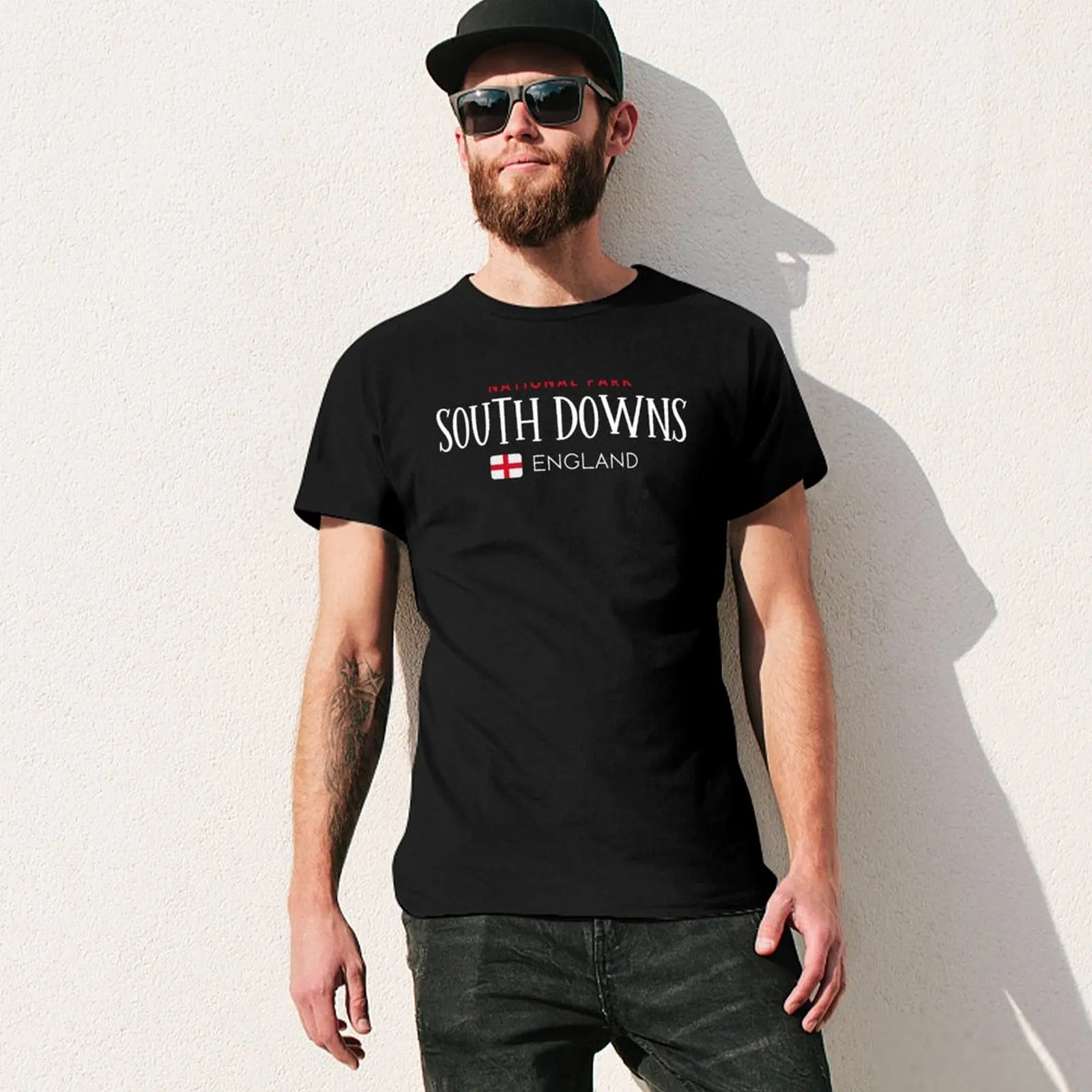 South Downs National Park - England T-Shirt All Match Basic Short Sleeve Top view 3