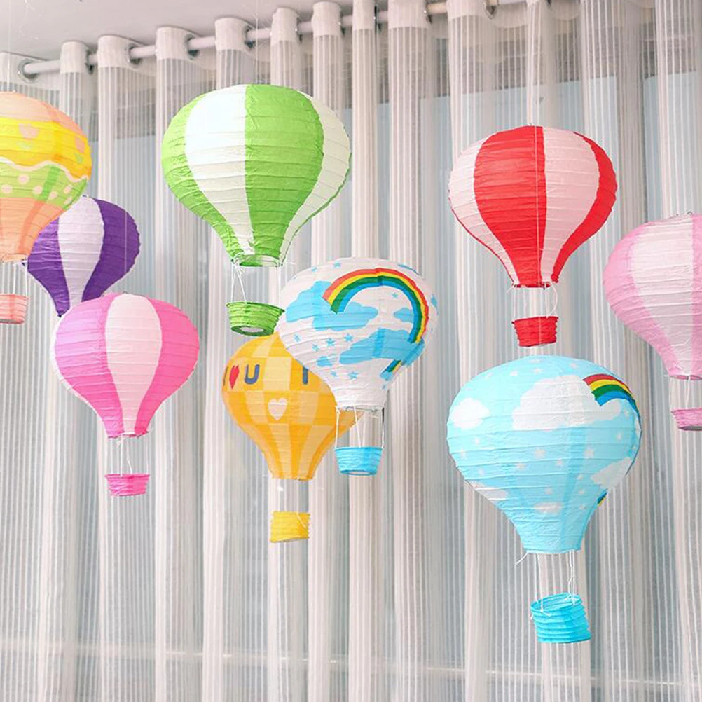 

5pcs 30Cm Colorful Folding Paper Hot Air Shape Wedding Birthday Christmas Party Home Decorative Lighting