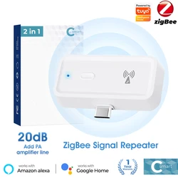 Tuya Smart Home Zigbee Repeater Signal Type C Amplifier Extender Automation Devices Works with Alexa Google Home Smart Home