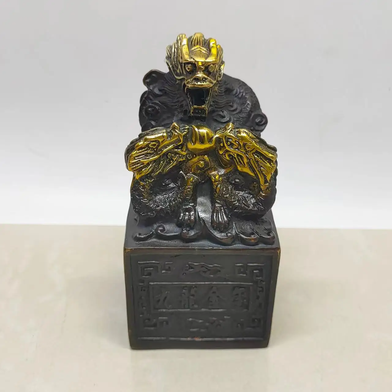 

Antique Chinease copper dragon seal statue, Handicrafts, best collection&adornment, Free shipping