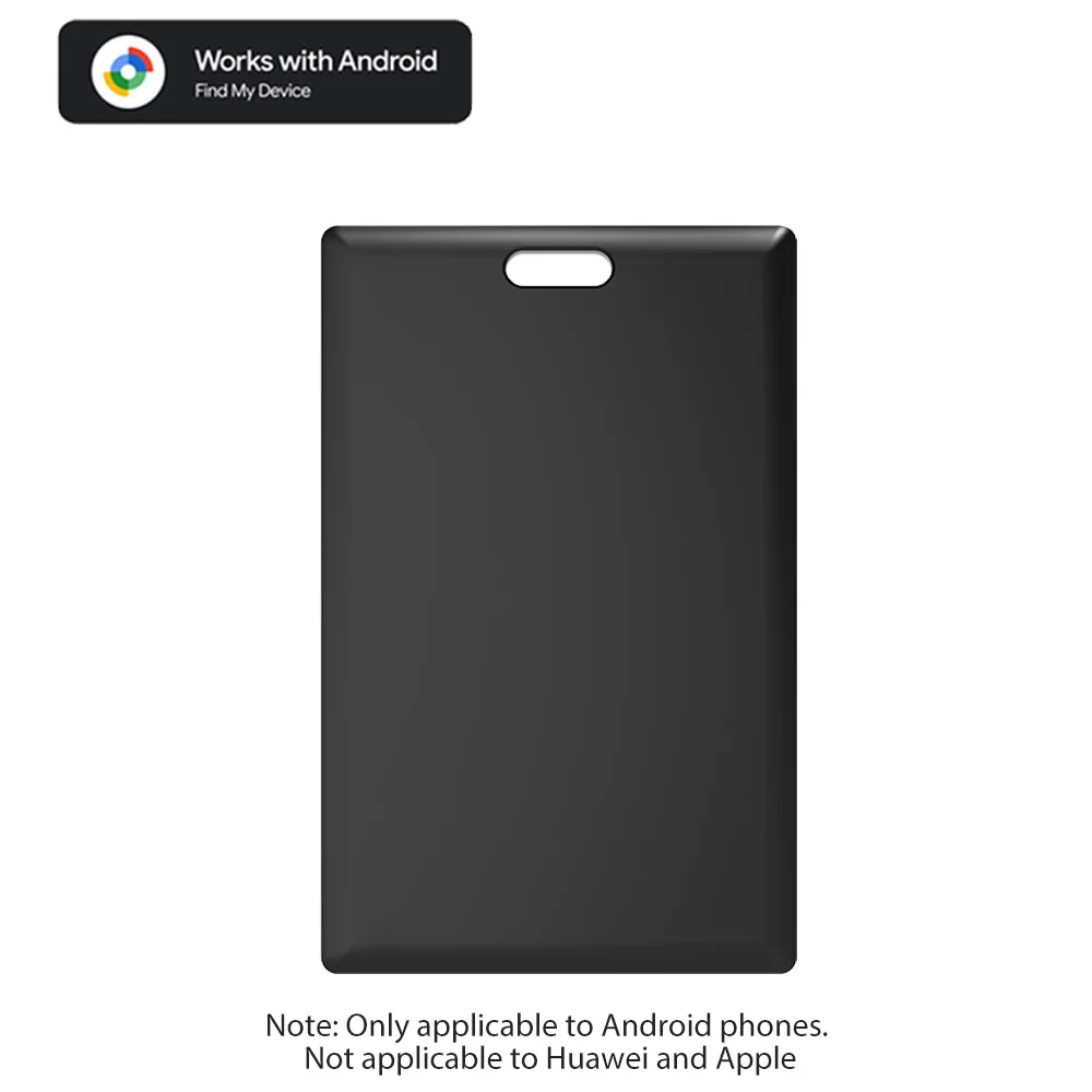 1pack Android Wallet Tracker Card Tracker Tag, werkt met Google Find Hub-app (NIET voor IOS of Huawei), waterdicht voor sleutelsbagage