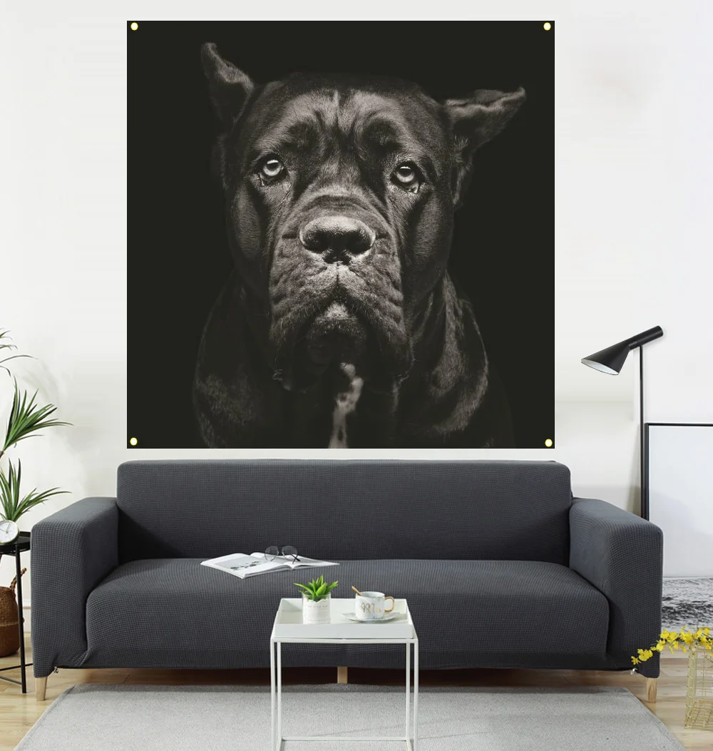 Dog painting hanging flag,living room decoration,sofa background, interior decoration painting,600d4 buckle 100 * 150cm