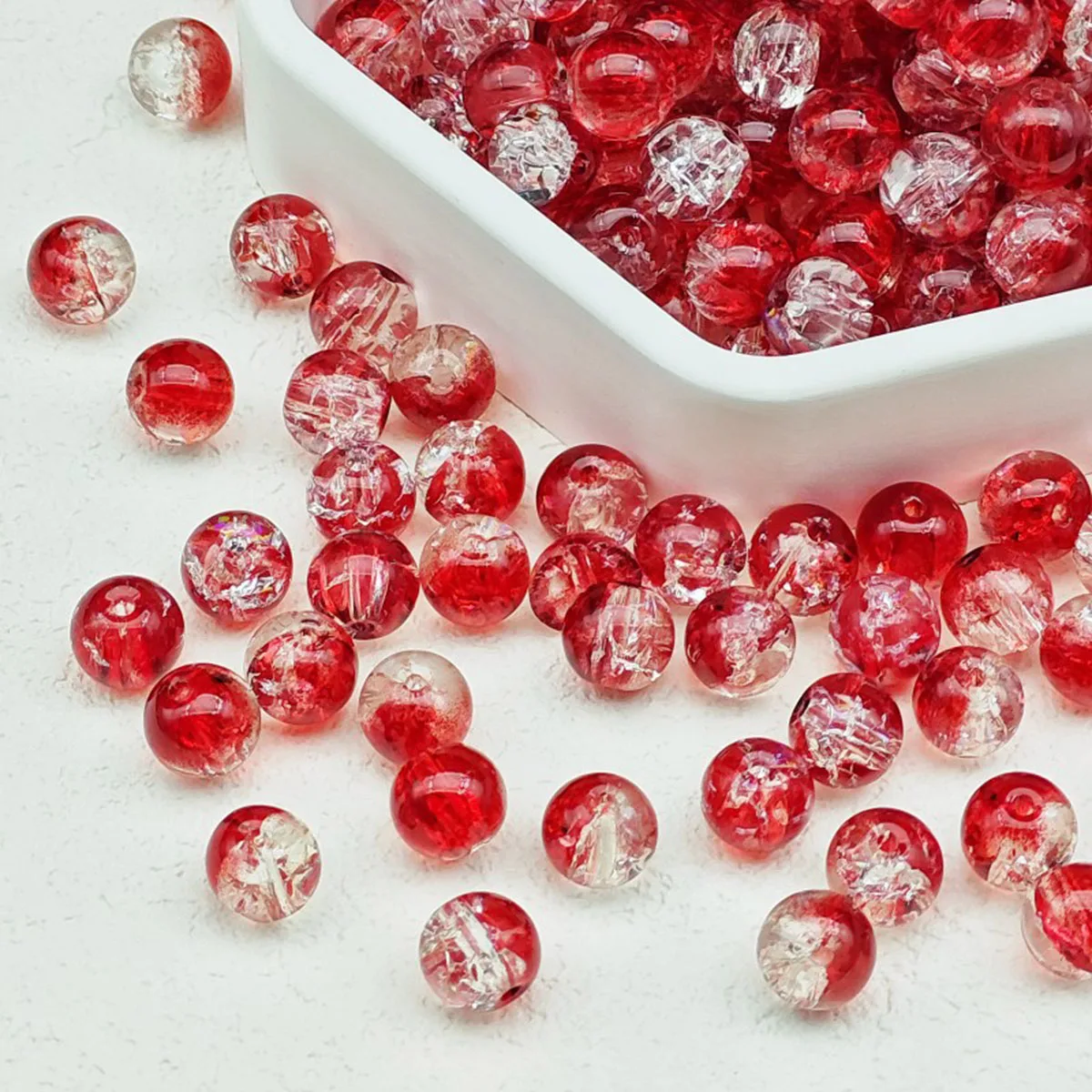 8 مللي متر الثلج الطبيعي متصدع كريستال الخرز DIY بها بنفسك اليدوية لصنع المجوهرات سوار إكسسوارات عقد
