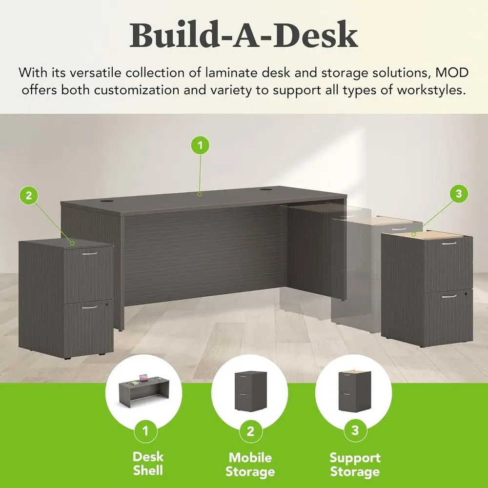 مكتب كمبيوتر تنفيذي كبير من خشب الساج مع صفائح سميكة وإدارة سلكية