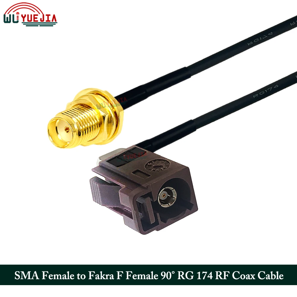 RG-174 كابل SMA أنثى إلى فقرا ABCDEFGHIKZ أنثى جاك الزاوية اليمنى موصل RF كابل محوري هوائي تمديد البلوز ضفيرة