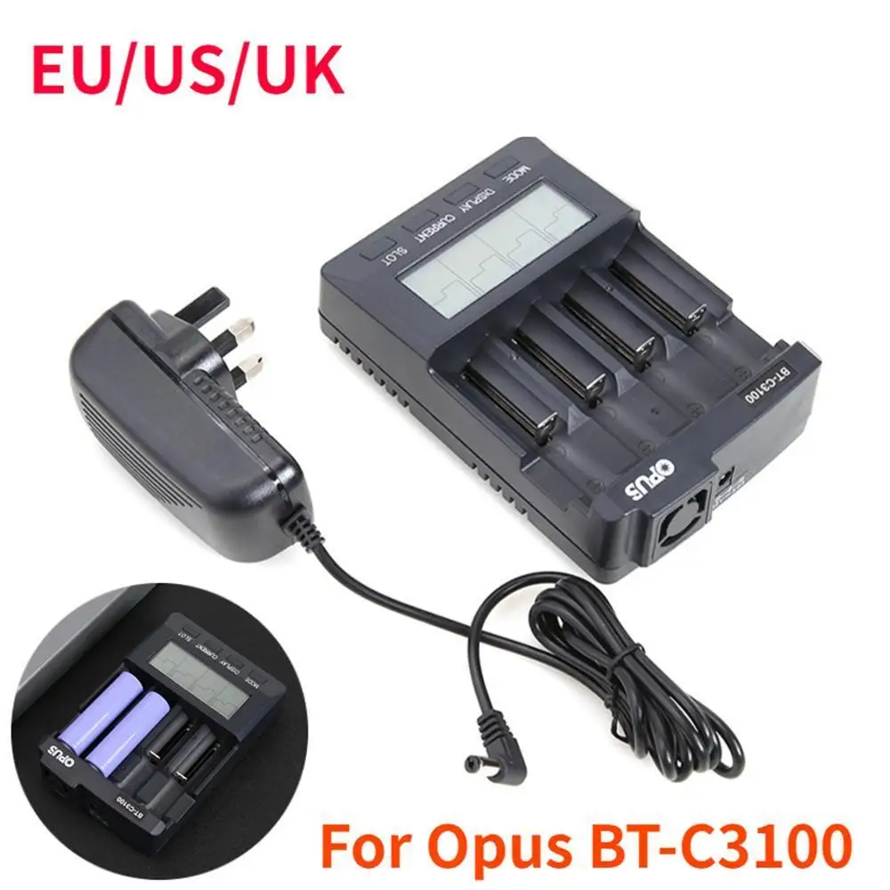 BT-C3100 V2.2 Chargers Display Screen 4-Slot Recharge Devices Short-circuit Protection Equipment for Li-ion Ni-Cd Ni-MH