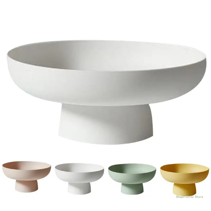 QX2E Fruit Dish Round Drain Fruit Basket Modern Container for Kitchen Counter Table Centerpiece Decorative Home Decor