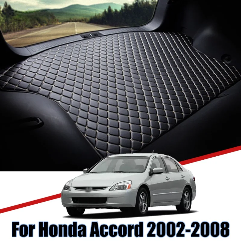 Car Trunk Pads Accessories For Honda Accord 2002 2003 2004 2005 2006 2007 2008 Cargo Tray Rear Cover Waterproof Floor Mat