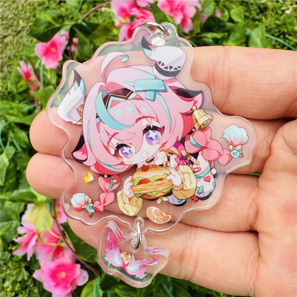 Jeu Genshin Impact Varesa Escoffier Ifa Cosplay accessoires acrylique porte-clés Badge porte-clés pendentif dessin animé accessoire cadeau de noël