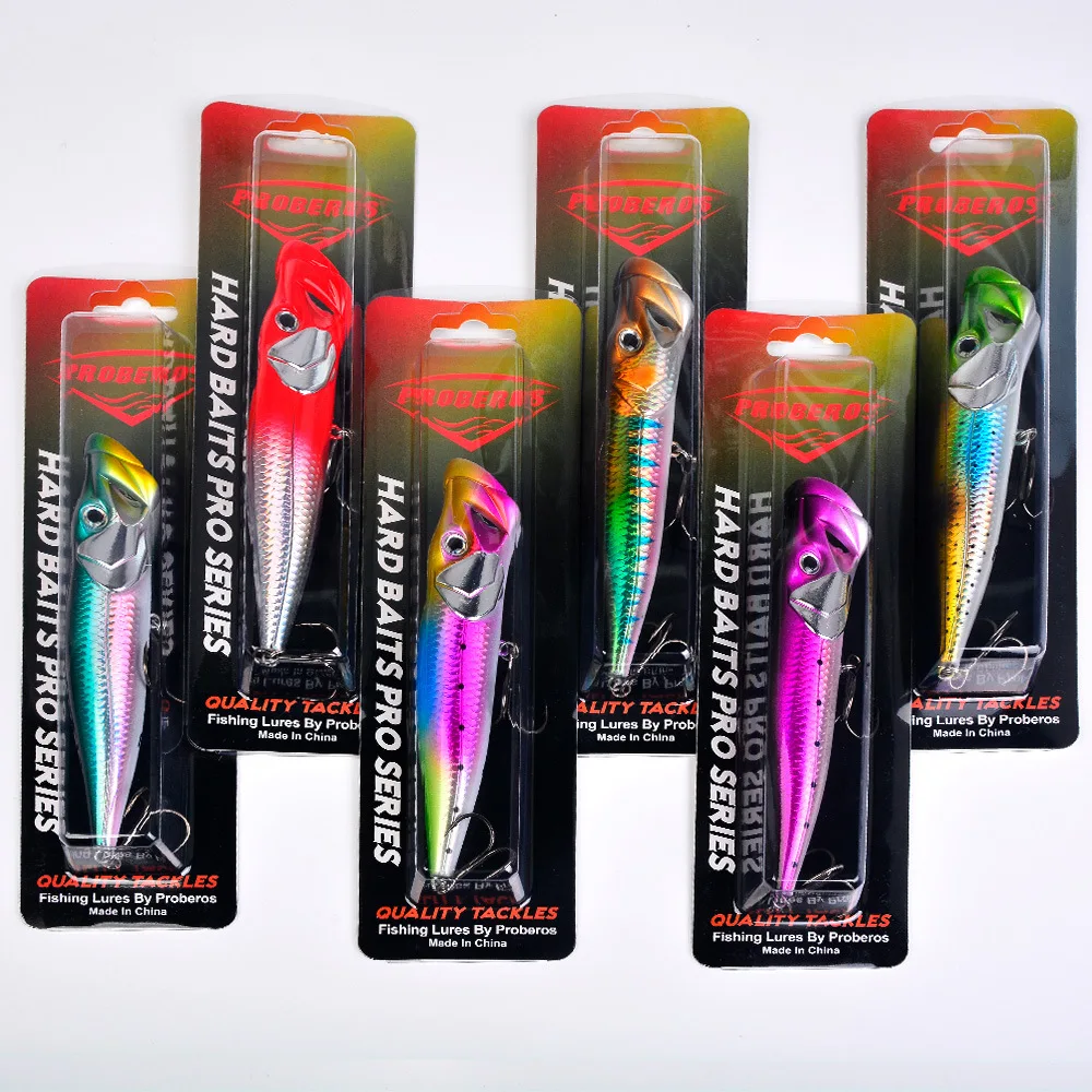 PRO BEROS 19g 50g Popper-Köder Oberflächenköder Big Mouth Splash Type Peche Angelzubehör Wobbler Crankbait – Detail 12